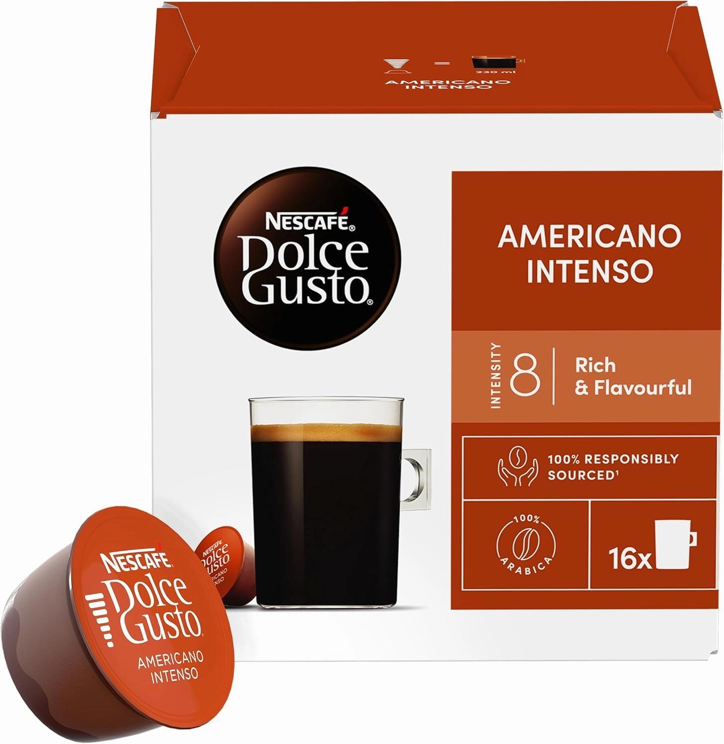 NESCAFÉ Dolce Gusto Americano Intenso Coffee Pods x16 (Pack of 1)
