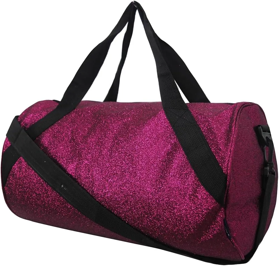 NGIL Medium Glitter Cheers Sports Gym Duffel Bag(Glitter-Hot Pink)