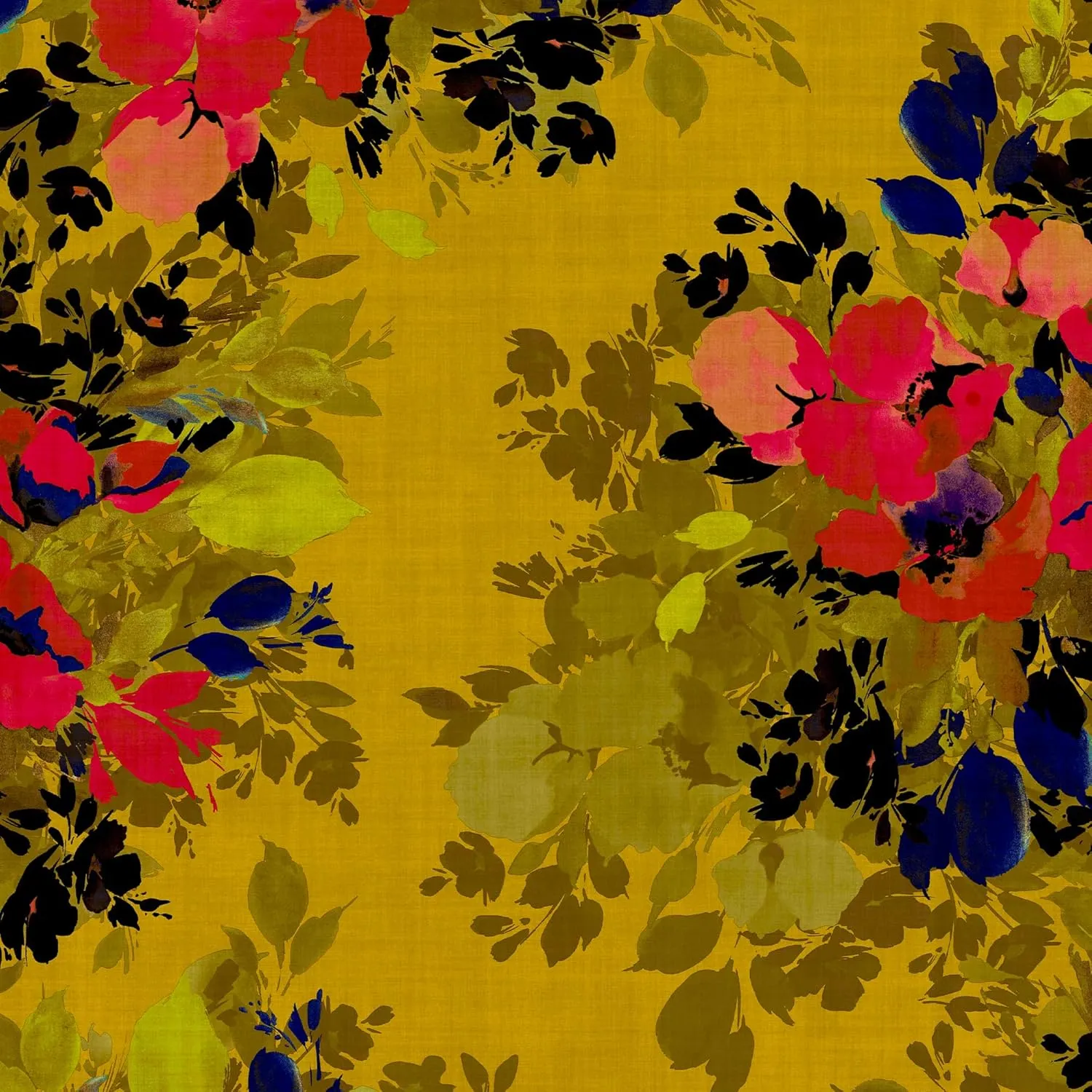 Nicole Miller New York Botanic Ochre Peel & Stick Wallpaper