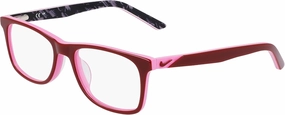 NIKE Eyeglasses 5549 606 Night Maroon/Pink Spell