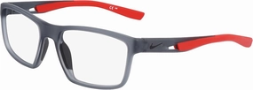 NIKE Eyeglasses 7015 034 Matte Dark Grey/University Red