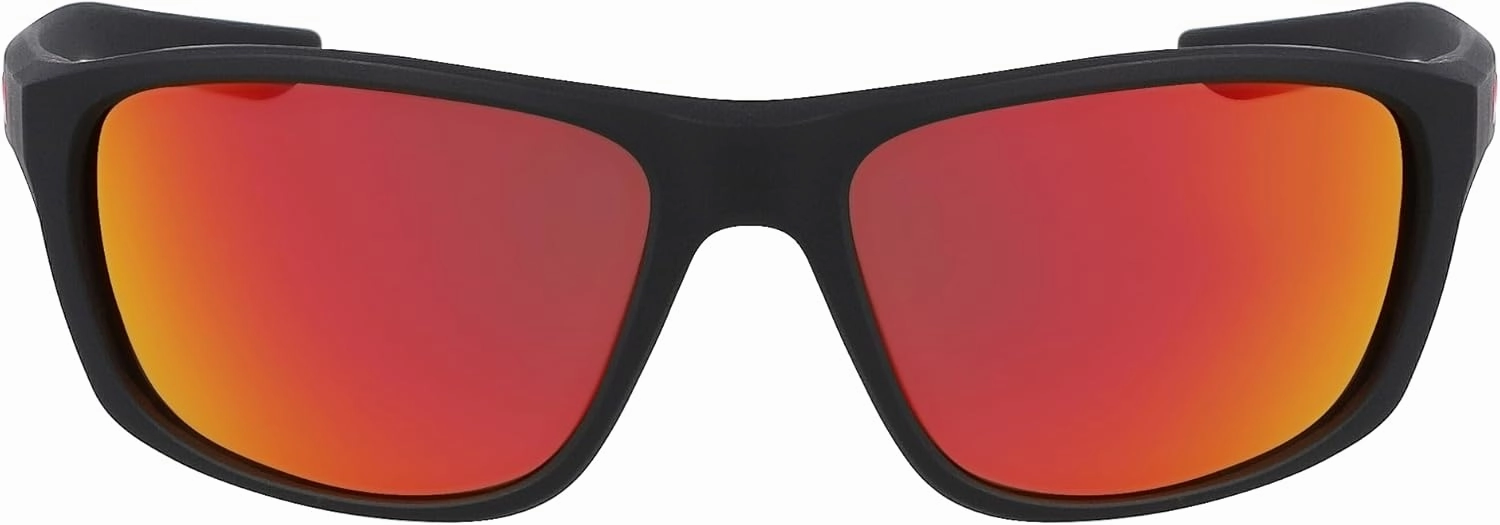 Nike Modern Standard Sunglasses, 010 Matte Black Red Mirro, 57