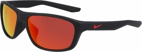 Nike Modern Standard Sunglasses, 010 Matte Black Red Mirro, 57