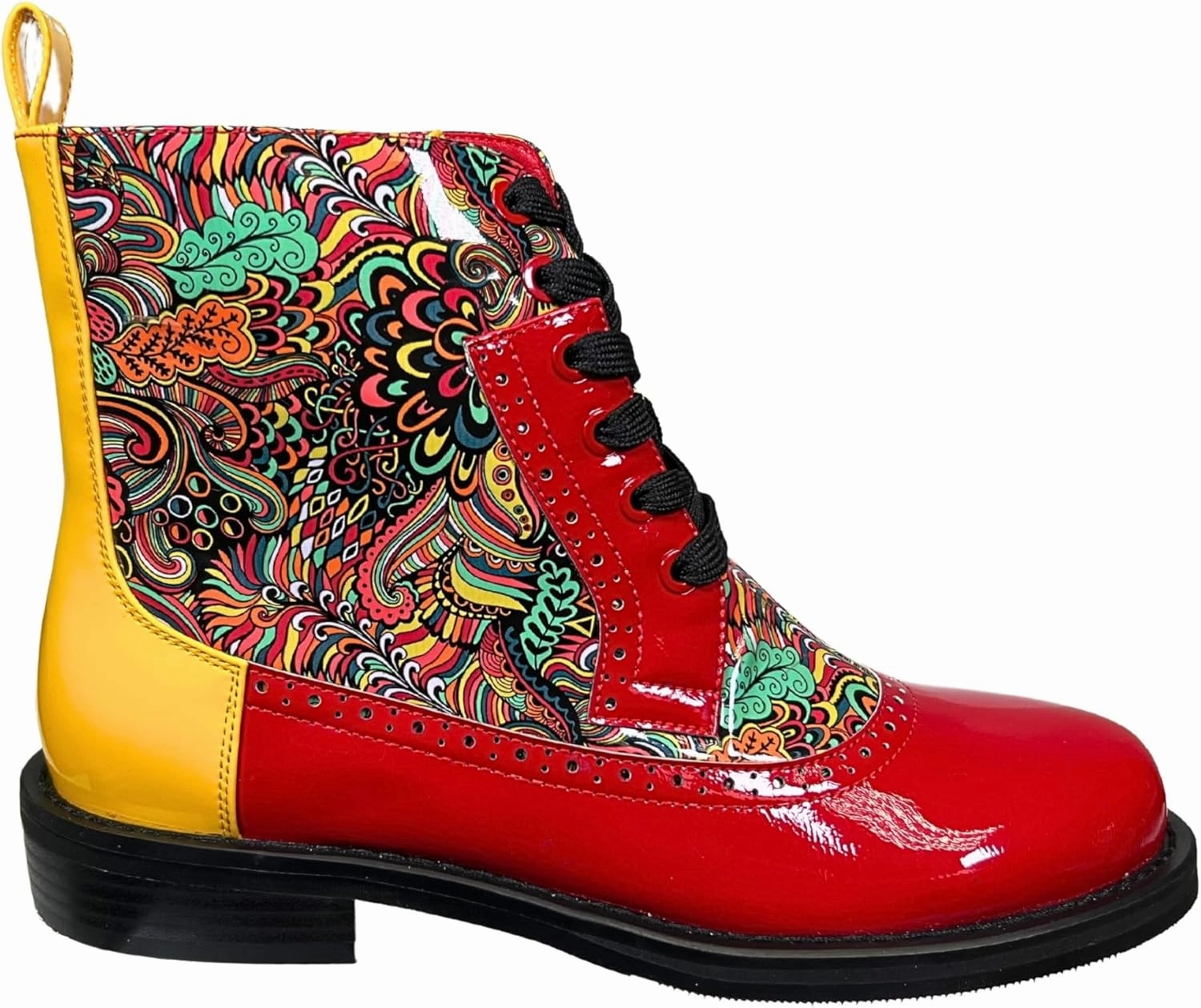 Ninety Union Chelsea Fashion Lace Bootie With Paisley And Mixed Textures