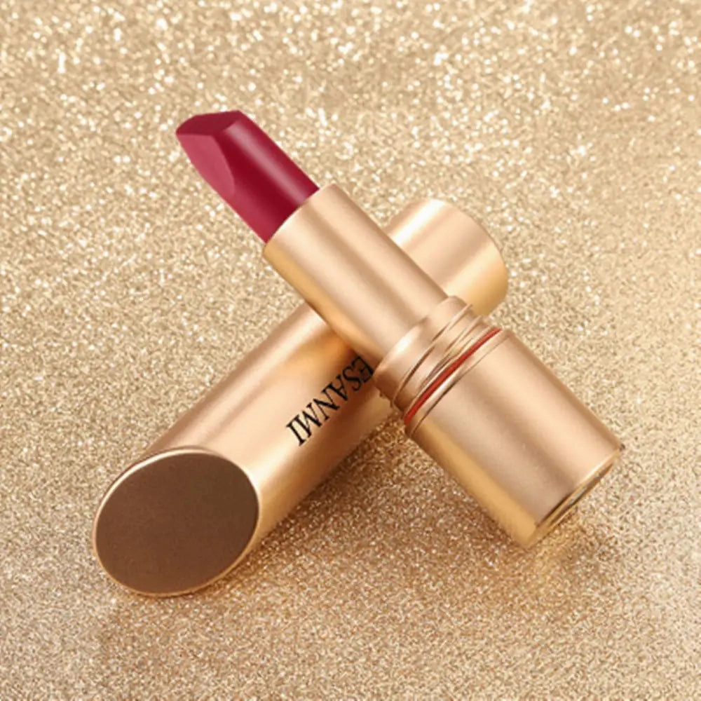 Non-Stick Lipstick in Spiral Gold Tube - Long-Lasting
