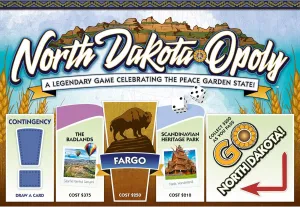 North Dakota Board Game Badlands, Scandinavian, Bakken Oil Field, Red River Valley