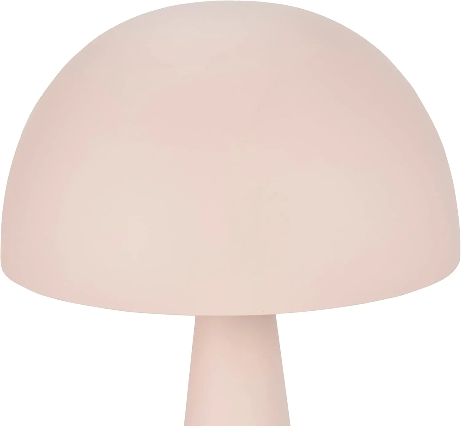 Nourison EPT01 16" Metal Mushroom Table Modern, Retro, Desk, Bedside, Living Room, Office Lamp, Small, Blush Pink