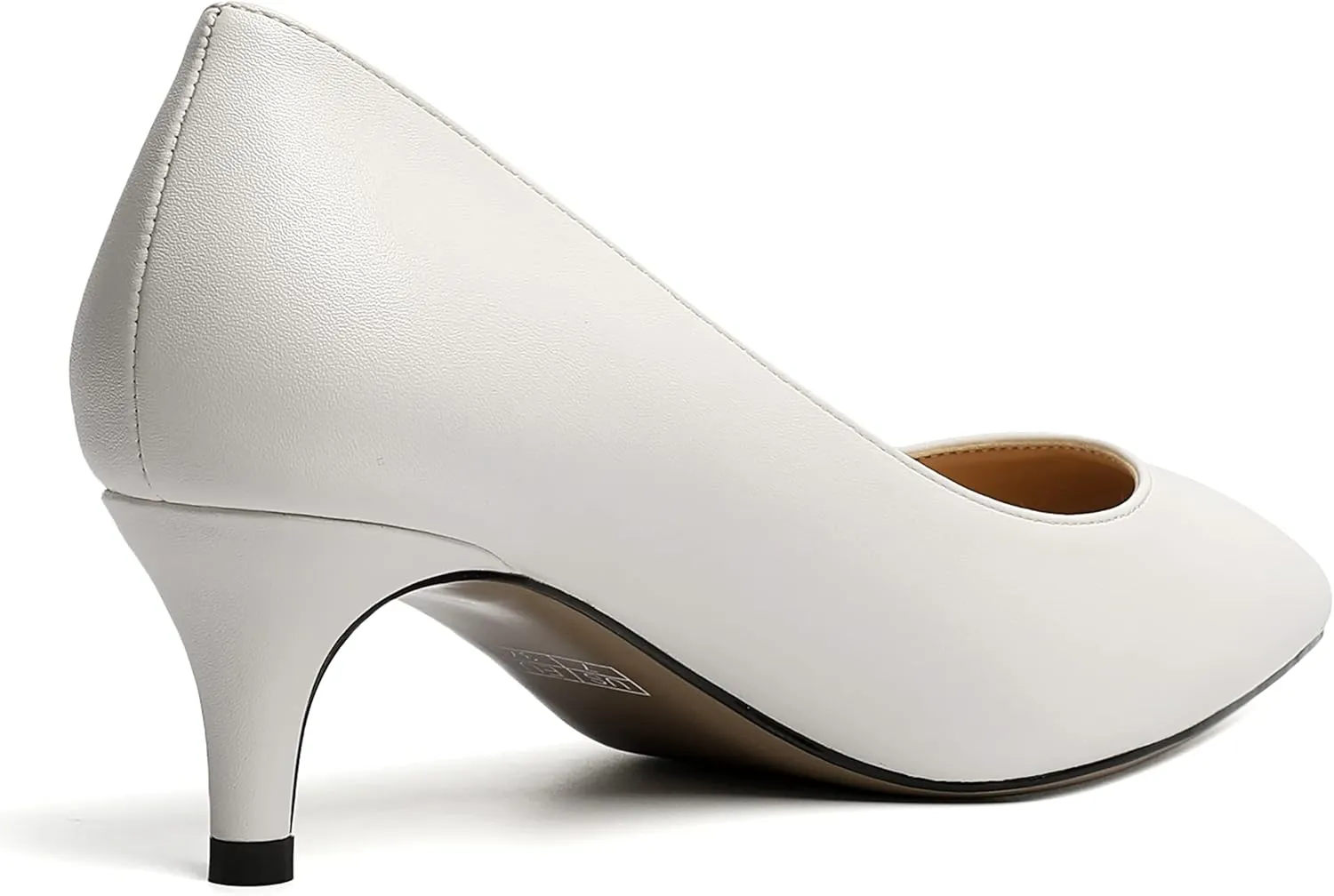 NUMALEO Womens Dating Dress Solid Pointed Toe Slip On Casual Kitten Low Heel Pumps Shoes 2 Inch