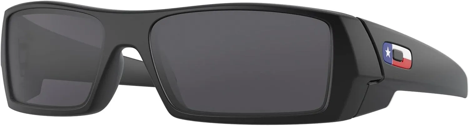 Oakley OO9014 Sunglasses Bundle: OO 9014 GASCAN 901440 Matte Black and Large Red leash Accessory kit