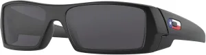 Oakley OO9014 Sunglasses Bundle: OO 9014 GASCAN 901440 Matte Black and Large Red leash Accessory kit
