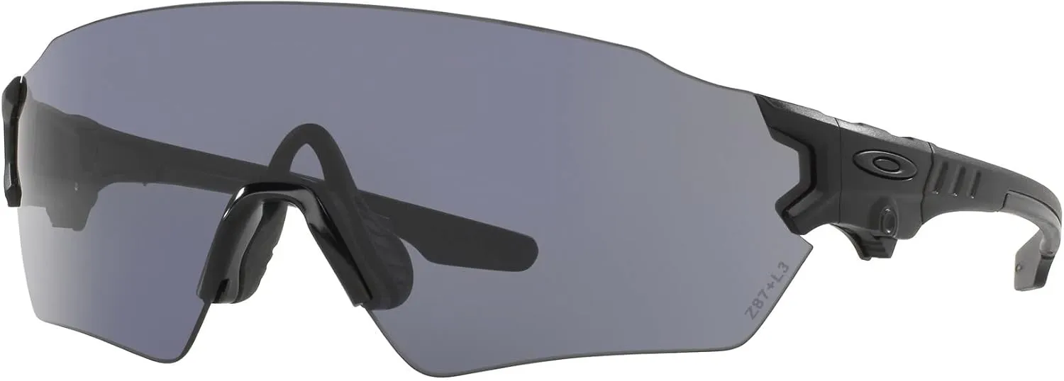 Oakley OO9328 Sunglasses Bundle: OO 9328 932804 Si Tombstone Matte Black Grey and Large Red leash Accessory kit