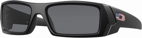 Oakley OO9014 Sunglasses Bundle: OO 9014 GASCAN 11-192 Gascan Matte Black Grey and Large Red leash Accessory kit