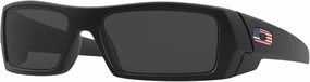Oakley OO9014 Sunglasses Bundle: OO 9014 GASCAN 11-192 Matte Black and Small Red leash Accessory kit