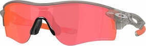Oakley OO9206 Sunglasses Bundle: OO 9206 RADARLOCK PATH (A) 920695 Matte Grey Ink/Prizm Trail Torch Policarbonate Standard Asian fit and Large Red leash Accessory kit