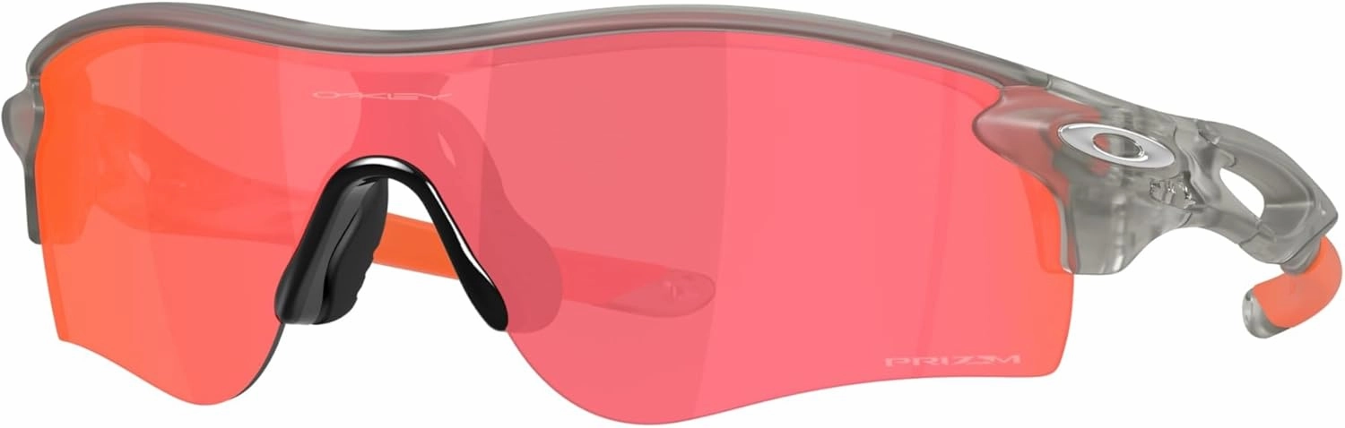 Oakley OO9206 Sunglasses Bundle: OO 9206 RADARLOCK PATH (A) 920695 Matte Grey Ink/Prizm Trail Torch Policarbonate Standard Asian fit and Large Red leash Accessory kit