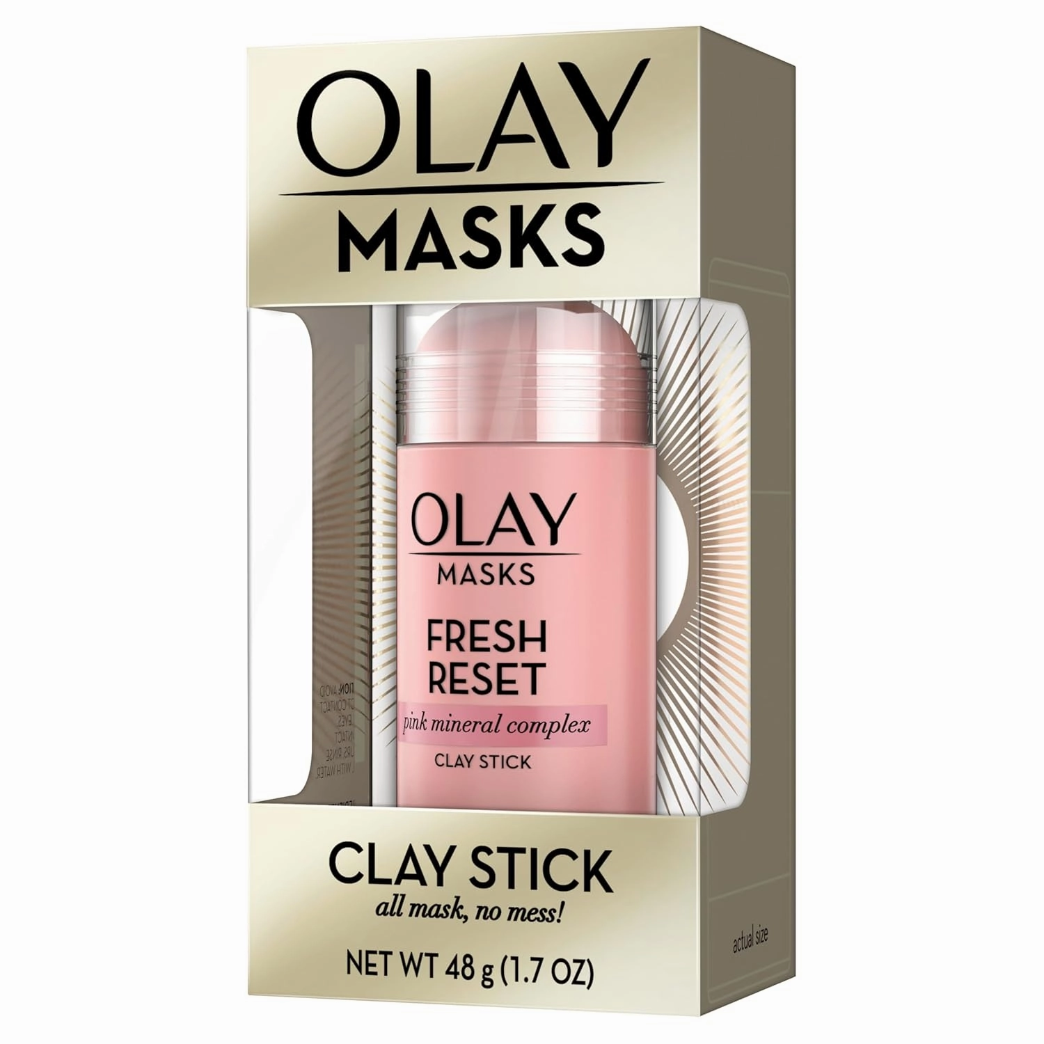 Olay Fresh Reset Pink Mineral Complex Clay Face Mask Stick, 1.7 oz