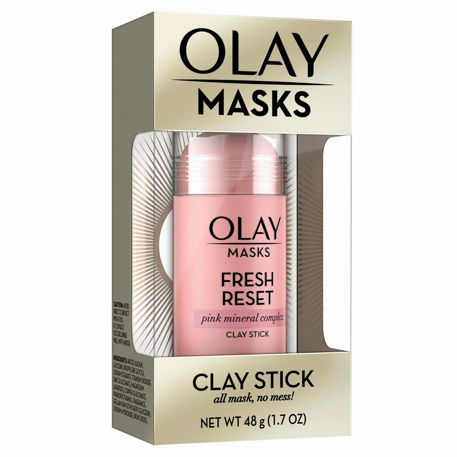 Olay Fresh Reset Pink Mineral Complex Clay Face Mask Stick, 1.7 oz