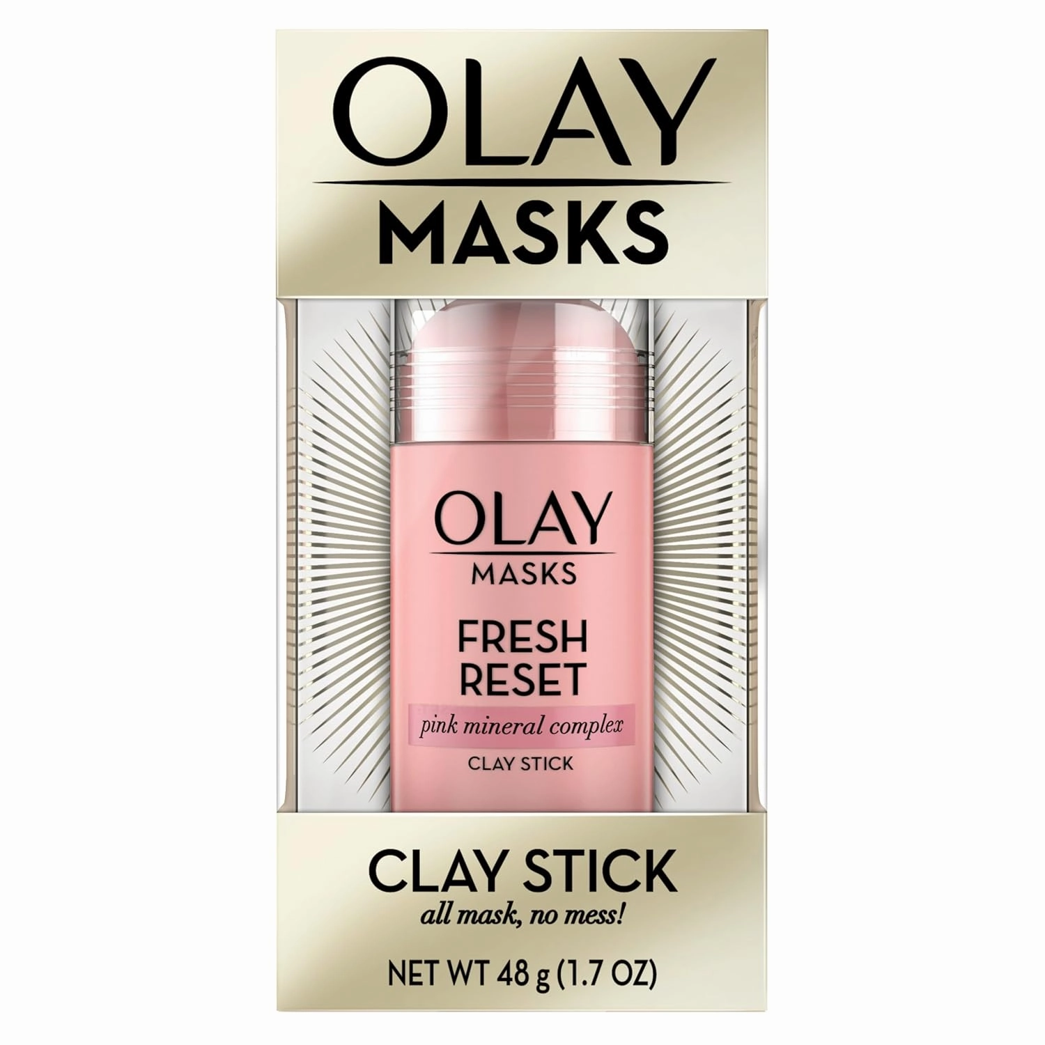 Olay Fresh Reset Pink Mineral Complex Clay Face Mask Stick, 1.7 oz