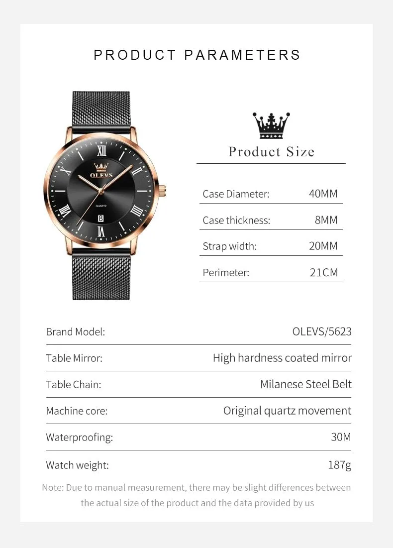 OLEVS Mens Gold Watches Analog Quartz Business Dress Watch Day Date Stainless Steel Classic Luxury Luminous Waterproof Casual Male Wrist Watches