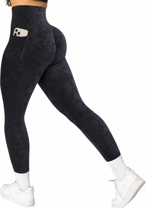 OMKAGI Women Scrunch Butt Lifting Leggings with Pockets Compression High Waisted Gym Workout Leggings