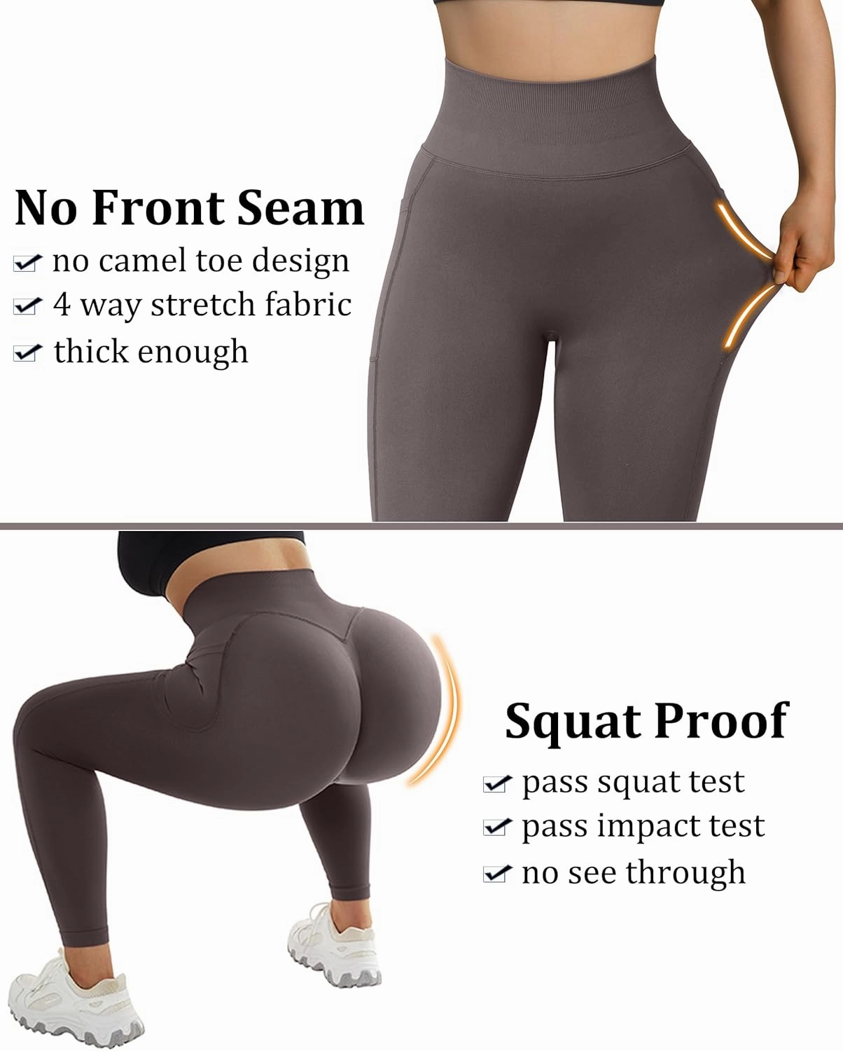 OMKAGI Women Scrunch Butt Lifting Leggings with Pockets Compression High Waisted Gym Workout Leggings