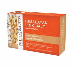 Organic Soap Bar, Perfect Skin Moisturizer with Himalayan Pink Salt and Oatmeal - 1 count