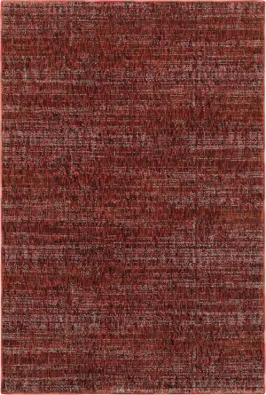 Oriental Weavers Atlas Area Rug - 8033K - 1'10" x 3'2" - in Red/Rust - Soft Modern Style Area Rug, Stain Resistant, Family and Pet Friendly, Entryway, Bathroom Accent Rug