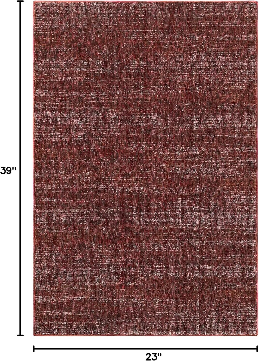Oriental Weavers Atlas Area Rug - 8033K - 1'10" x 3'2" - in Red/Rust - Soft Modern Style Area Rug, Stain Resistant, Family and Pet Friendly, Entryway, Bathroom Accent Rug