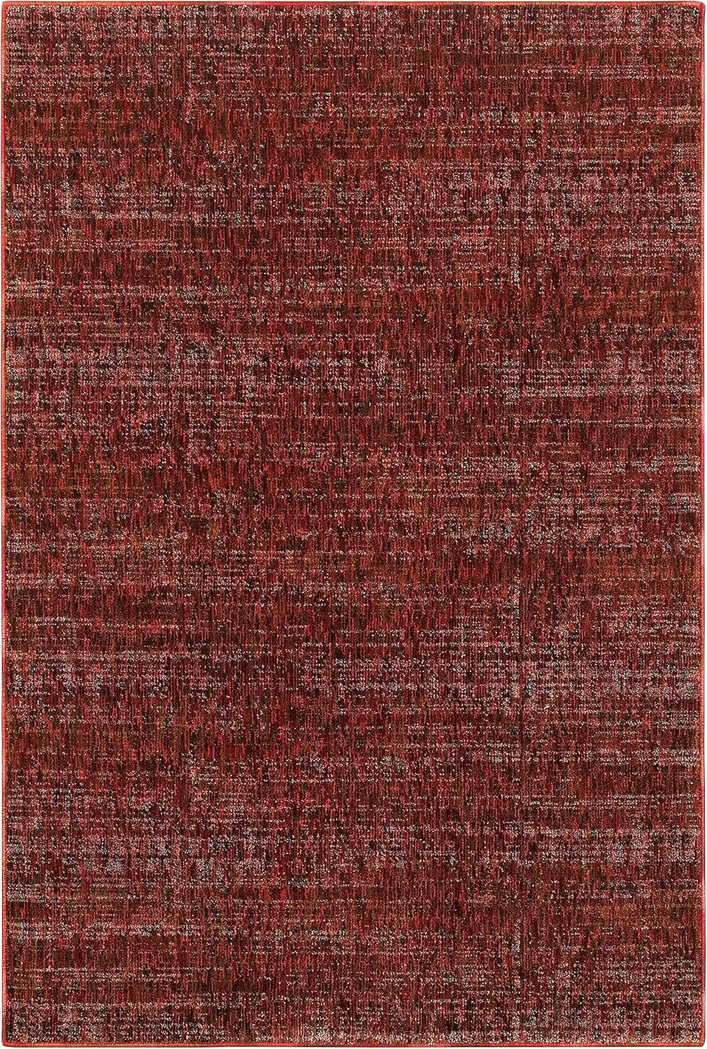 Oriental Weavers Atlas Area Rug - 8033K - 1'10" x 3'2" - in Red/Rust - Soft Modern Style Area Rug, Stain Resistant, Family and Pet Friendly, Entryway, Bathroom Accent Rug