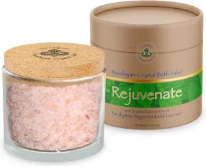Original Himalayan Crystal Bath Salts | Rejuvenate with Eucalyptus, Peppermint, and Lavender Essential Oils | Ease Tension & Soothe Muscles