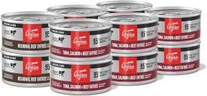 ORIJEN™ Premium Pâté Wet Cat Food Variety Pack: Tuna, Salmon & Beef   Regional Red Entrées, 3oz Cans (12 Count, 6 of Each)