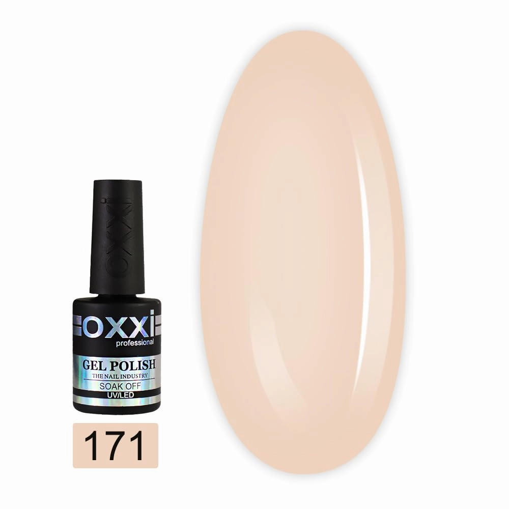 Oxxi Professional Gel Color 10ml. Part 4 (171-250) Nail Polish French Red, Beige, Pink Enamel, Sparkles Glitter Led Uv Soak Off, Nail Art Diy, Home manicure (Gel Polish 171 (pink-cream))