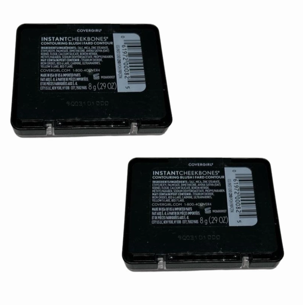 Pack of 2 CoverGirl Instant Cheekbones Contouring Blush, Peach Perfection 210