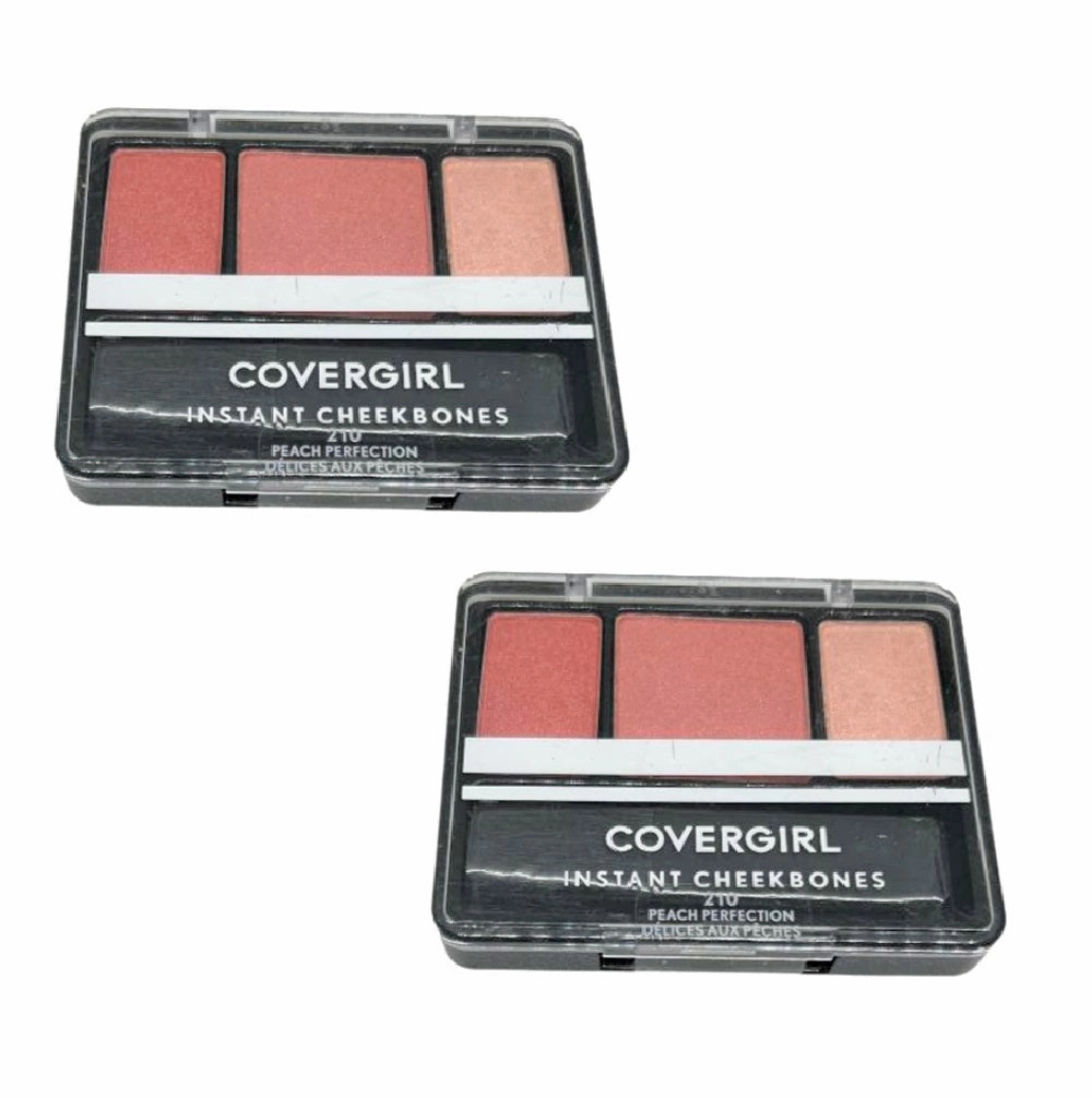 Pack of 2 CoverGirl Instant Cheekbones Contouring Blush, Peach Perfection 210