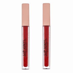 Pack of 2 Makeup Revolution Beauty Lip Vinyl Intense Shine Lipgloss, Ruby