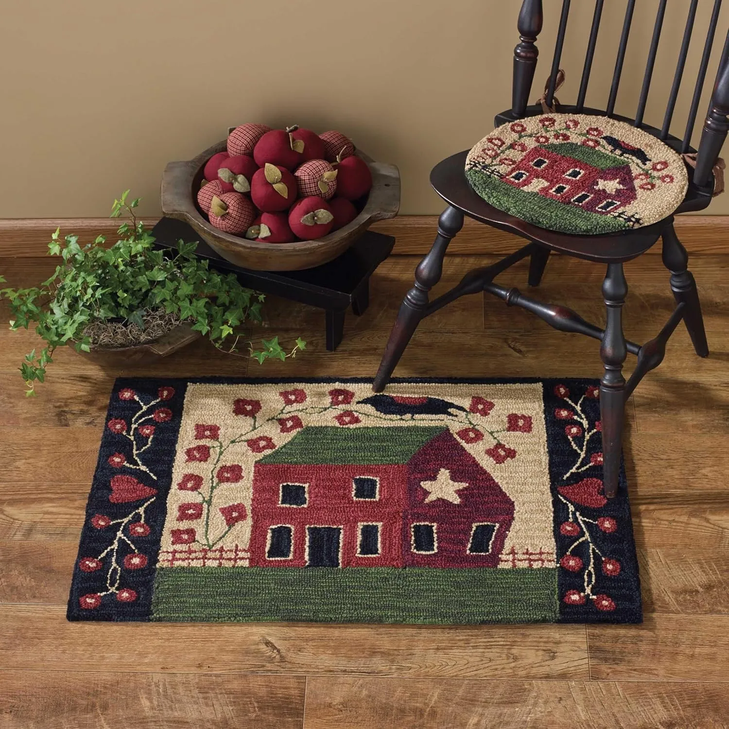 Park Designs Red House Hooked Chair Pad (375-58)