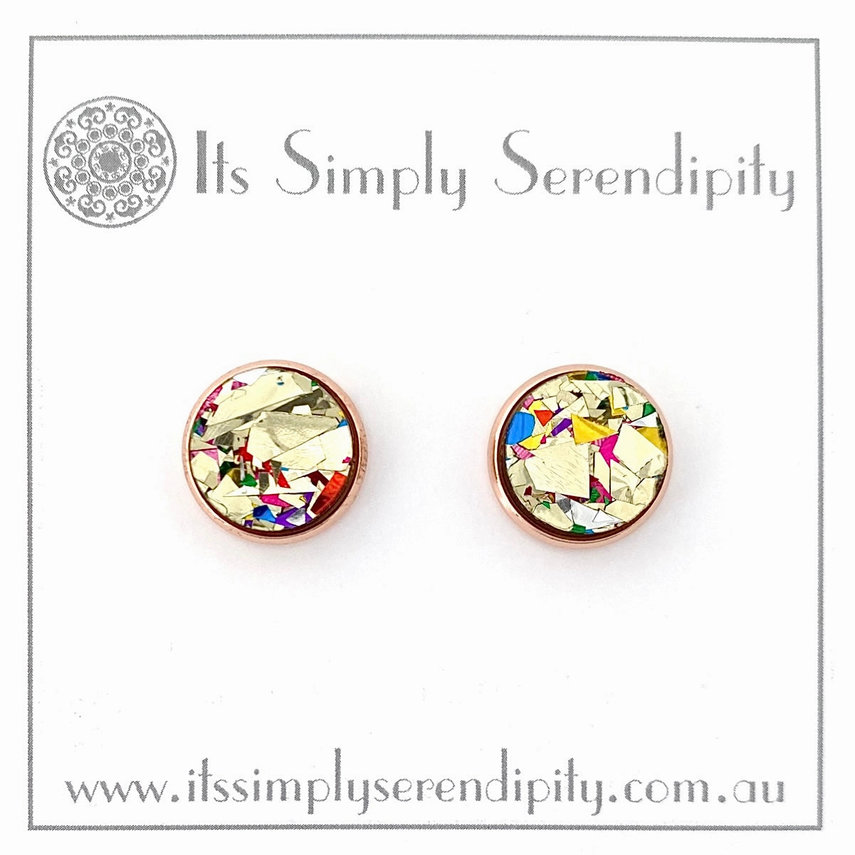 Party Glitter - Gold - Bezel Setting