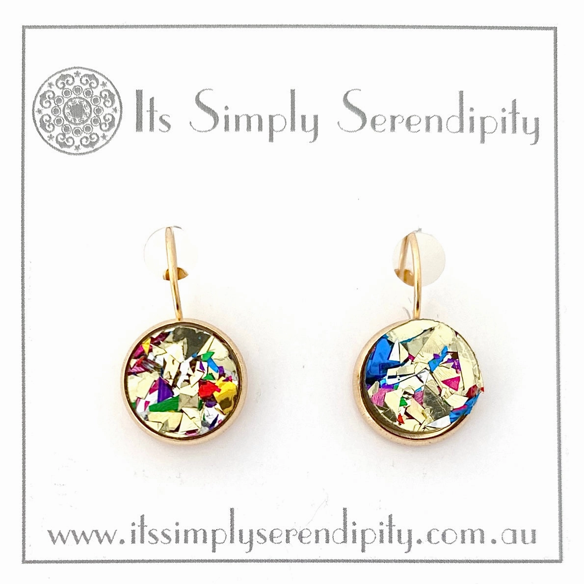 Party Glitter - Gold - Bezel Setting