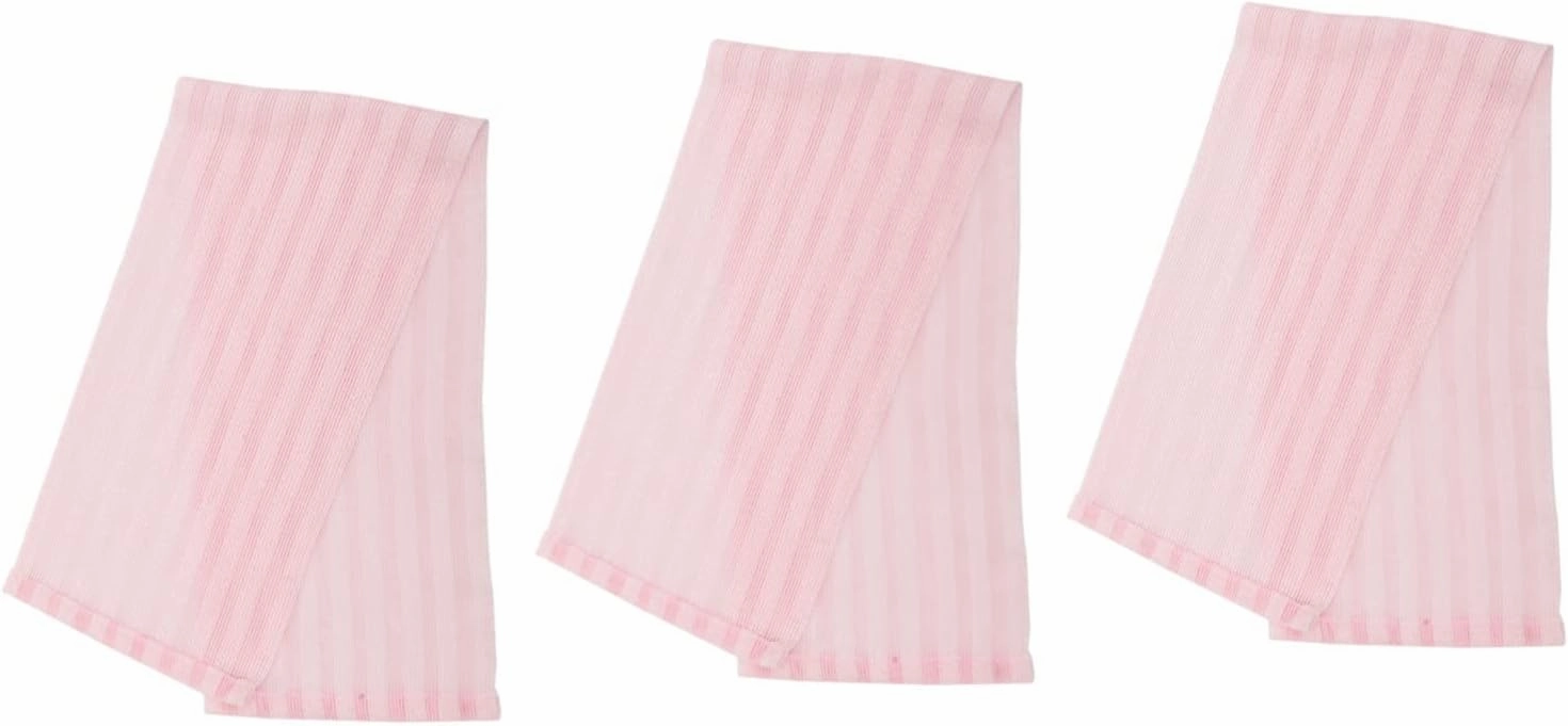 PartyKindom 3pcs Bath Towel Bath Towel Gentle Handheld Body Loofah Scrubber Exfoliating Sponge Towels Cleansing Mud Scrub Towel Shower Towel Exfoliating Towel Make Pink Polyester