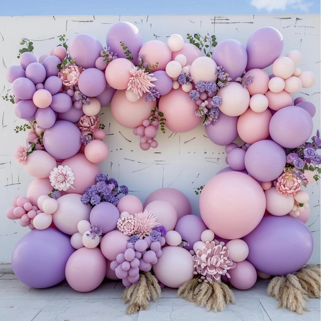 Pastel Pink Balloon Garland Double Stuffed Baby Pink Balloons Arch Light Pink Latex Balloons Different Sizes 18/12/5 Inch Macaron Balloon Kit for Baby Shower Wedding Princess Birthday Party Decor