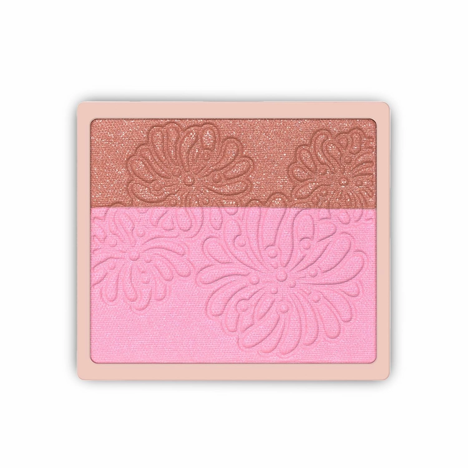 Paul & Joe Pressed Blush Palette Refill Only, Case Sold Separately, Oil-Absorbing Blush Powder, Bi-Color Face Blushes with Fitting Veil Powder, Light Beige and Light Pink, 01 Secret D'Or, 0.17 oz