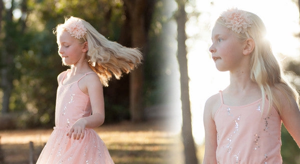 Peach Chiffon Headband