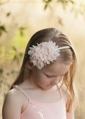 Peach Chiffon Headband