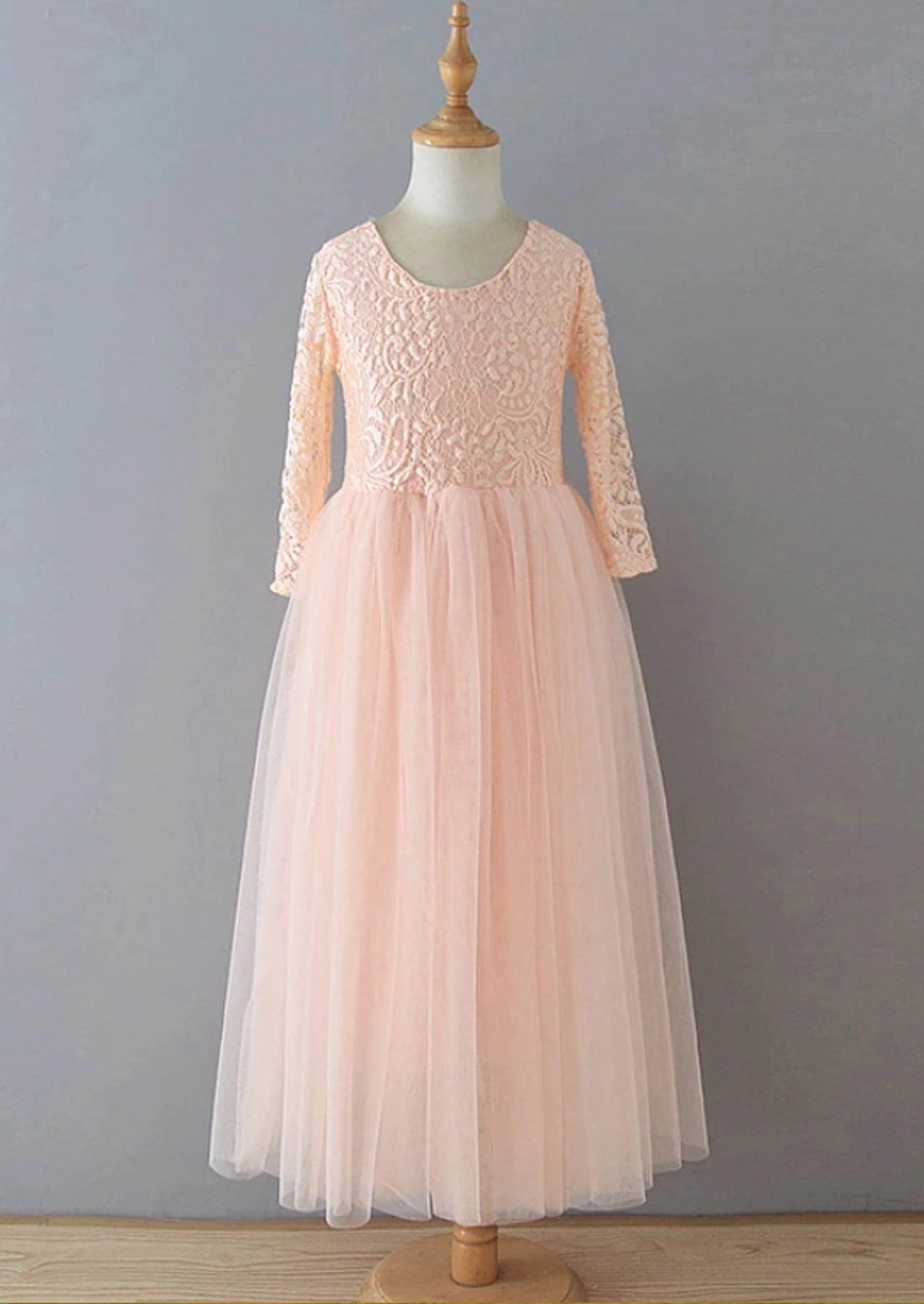 Peach Flower Girl Dress (clearance)