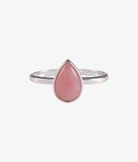 Pear Pink Opal Ring