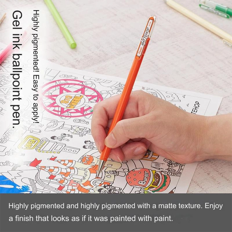 Pentel Hybrid Mattehop Gel Pen - 14 Original   Sweet Colour Set - 1.0 mm