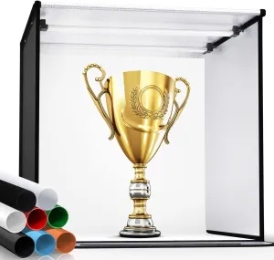 Photo Light Box 8 PCS Backdrops, SAMTIAN 24"/60cm Professional Studio Box Folded Shooting Tent 126 LED Lights with Continuous Lighting Portable Booth Table Top Photography Lighting Kit