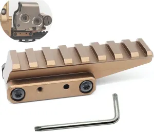 Picatinny Optics Riser Mount Red Dot Riser Mount 8 Slot Picatinny Rail 3.5 inch for Red Dot Sight Scope Mount