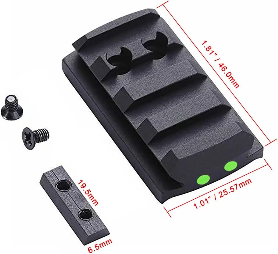 Picatinny Rail Sight Mount Plate for Glock G17 19 22 23 26 27 34