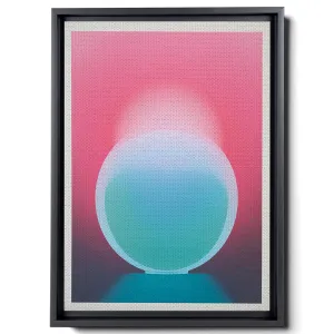 Pink And Blue Background With Light, Silk-Style Shapes, Subtle Color Variations, Pale Magenta And Pale Emerald, Canvas